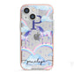 Personalised Unicorn Initial iPhone 13 Mini TPU Impact Case with Pink Edges