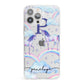 Personalised Unicorn Initial iPhone 13 Pro Max Clear Bumper Case