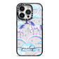 Personalised Unicorn Initial iPhone 14 Pro Black Impact Case on Silver phone