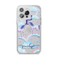 Personalised Unicorn Initial iPhone 14 Pro Max Clear Tough Case Silver