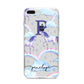 Personalised Unicorn Initial iPhone 8 Plus Bumper Case on Silver iPhone