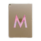 Personalised Unicorn Marble Initial Clear Custom Apple iPad Gold Case