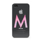 Personalised Unicorn Marble Initial Clear Custom Apple iPhone 4s Case