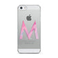 Personalised Unicorn Marble Initial Clear Custom Apple iPhone 5 Case