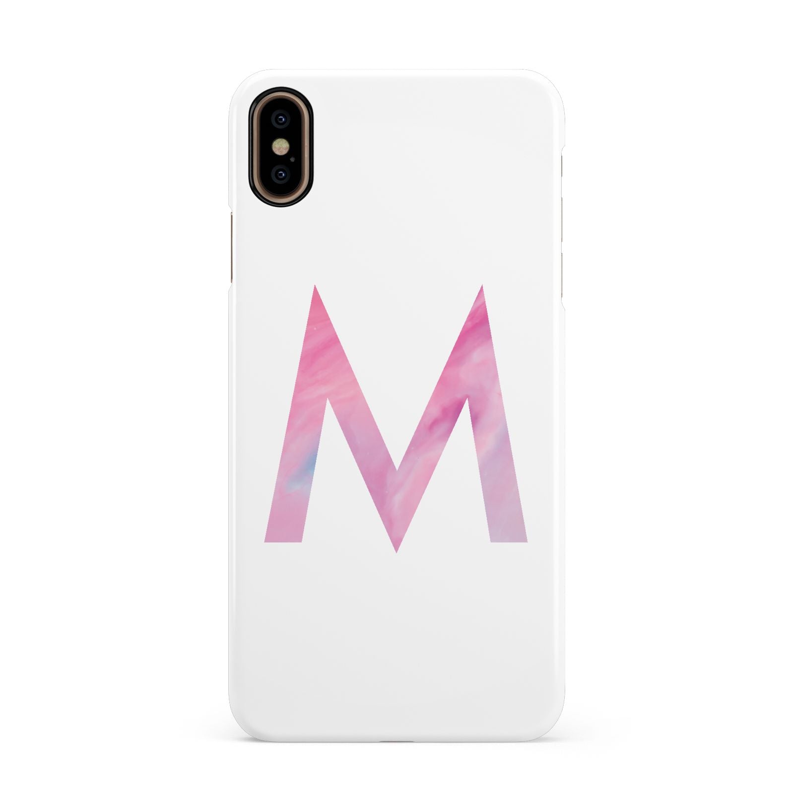 Personalised Unicorn Marble Initial Clear Custom Apple iPhone Xs Max 3D Snap Case
