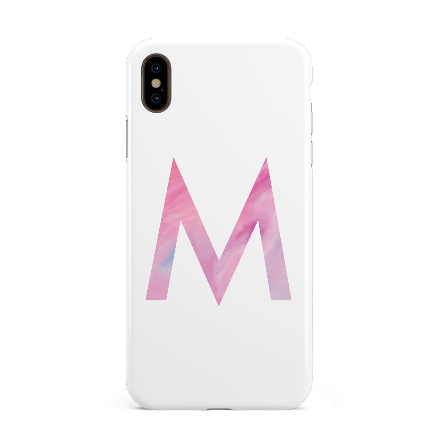 Personalised Unicorn Marble Initial Clear Custom Apple iPhone Xs Max 3D Tough Case