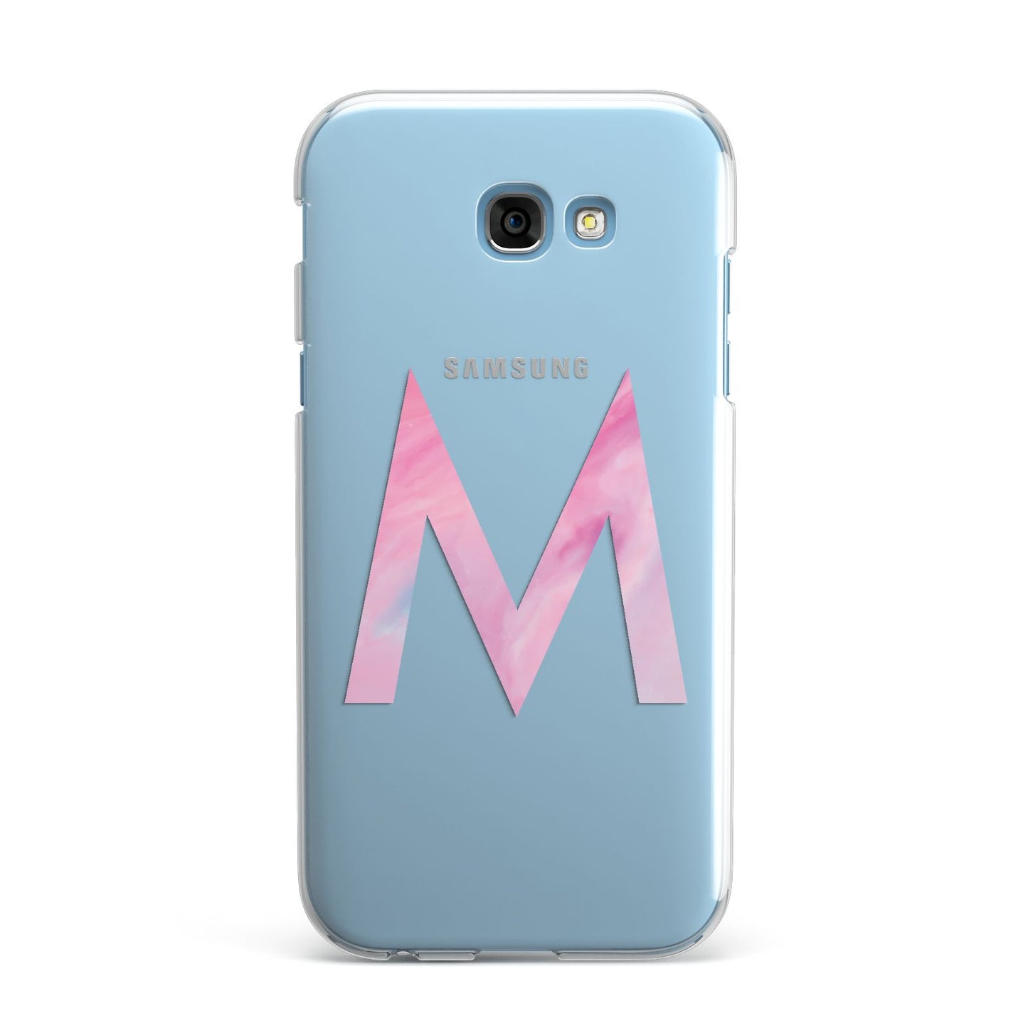 Personalised Unicorn Marble Initial Clear Custom Samsung Galaxy A7 2017 Case