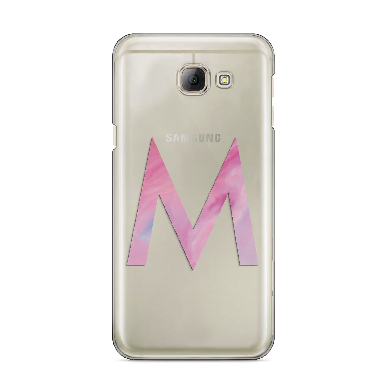 Personalised Unicorn Marble Initial Clear Custom Samsung Galaxy A8 2016 Case