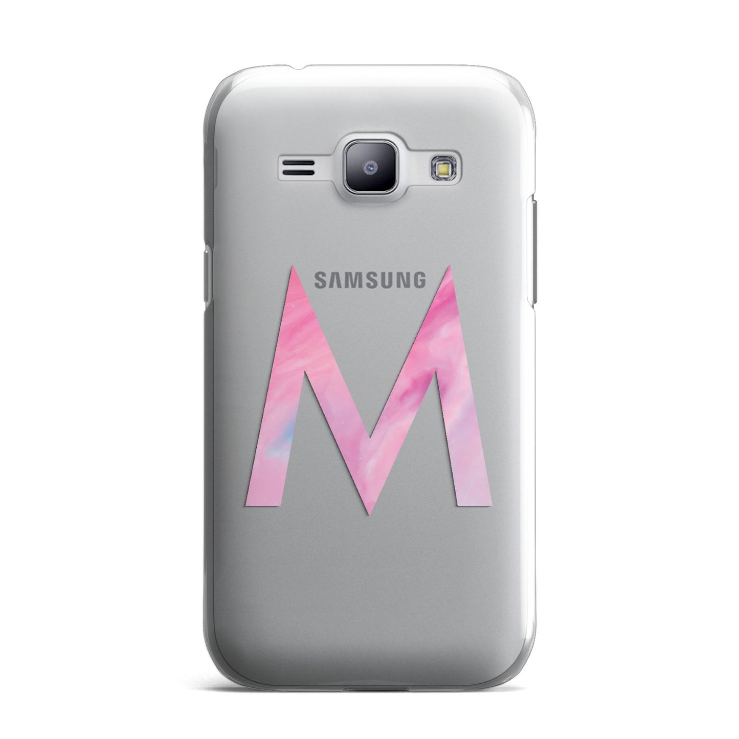 Personalised Unicorn Marble Initial Clear Custom Samsung Galaxy J1 2015 Case