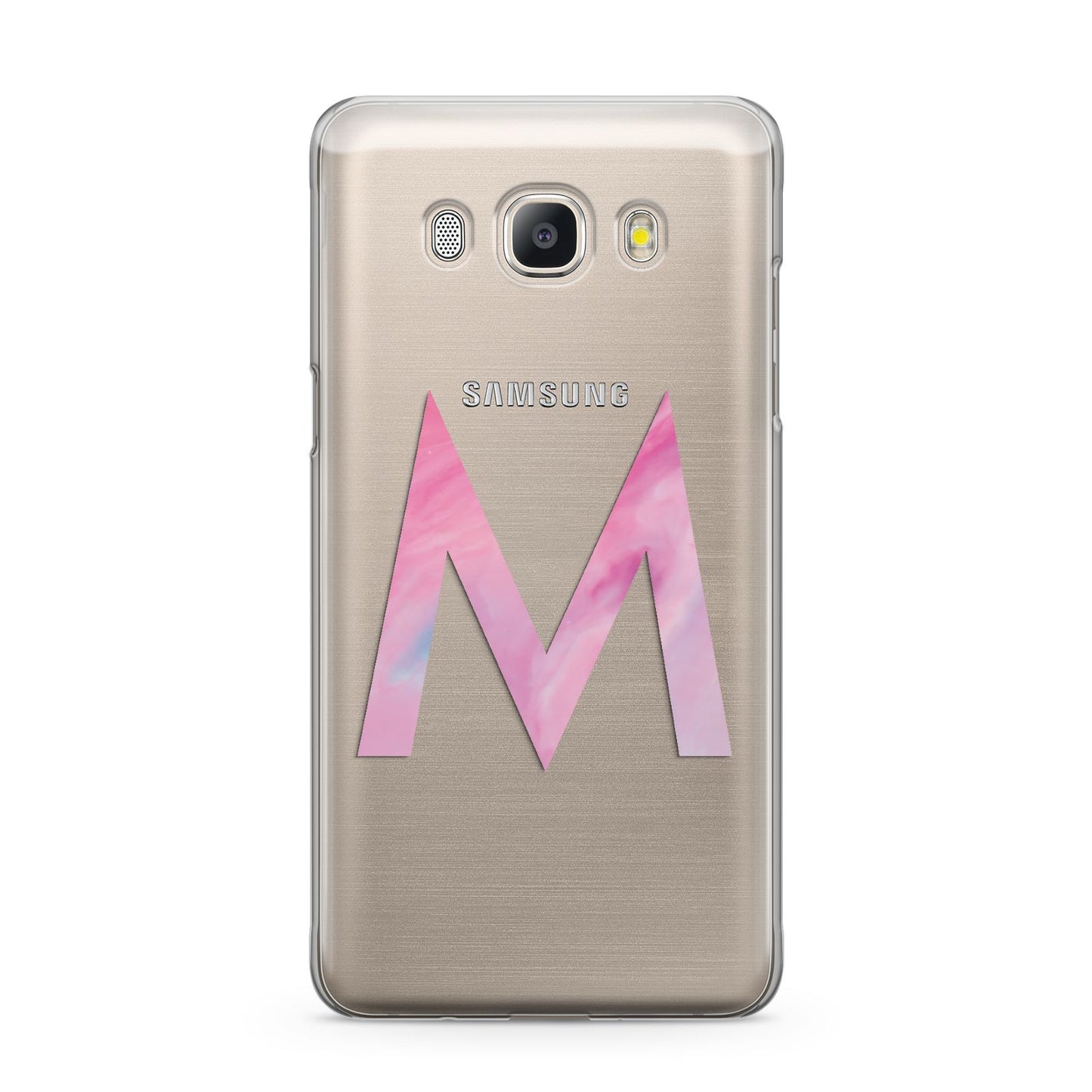 Personalised Unicorn Marble Initial Clear Custom Samsung Galaxy J5 2016 Case