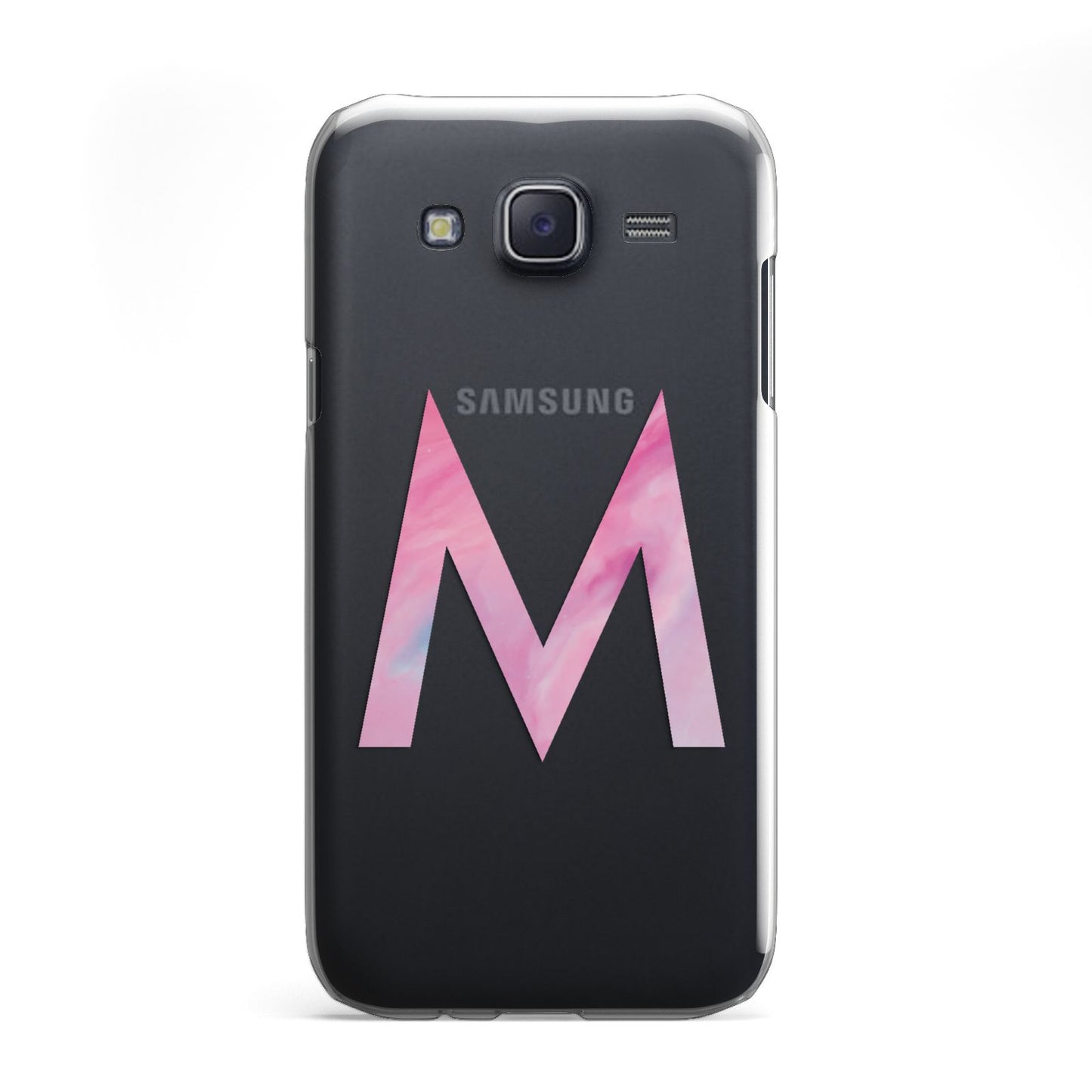 Personalised Unicorn Marble Initial Clear Custom Samsung Galaxy J5 Case
