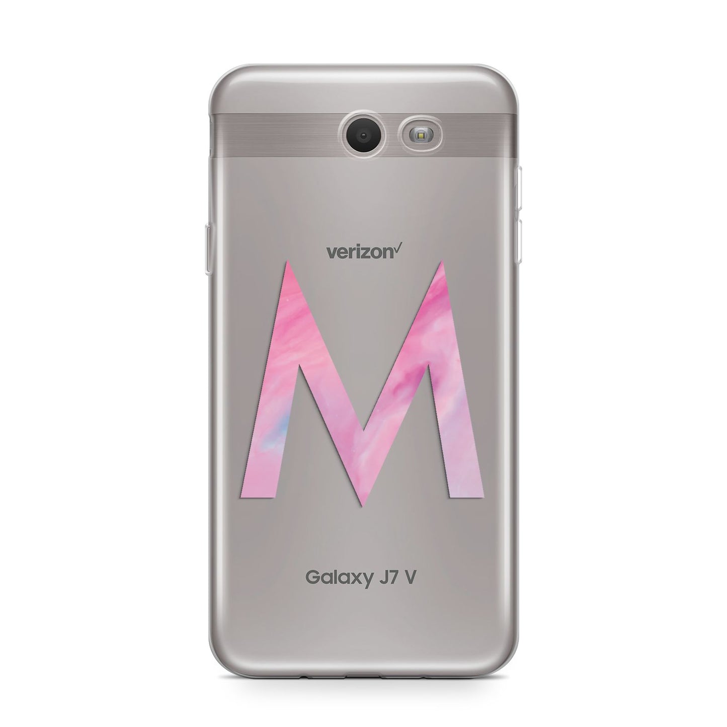 Personalised Unicorn Marble Initial Clear Custom Samsung Galaxy J7 2017 Case