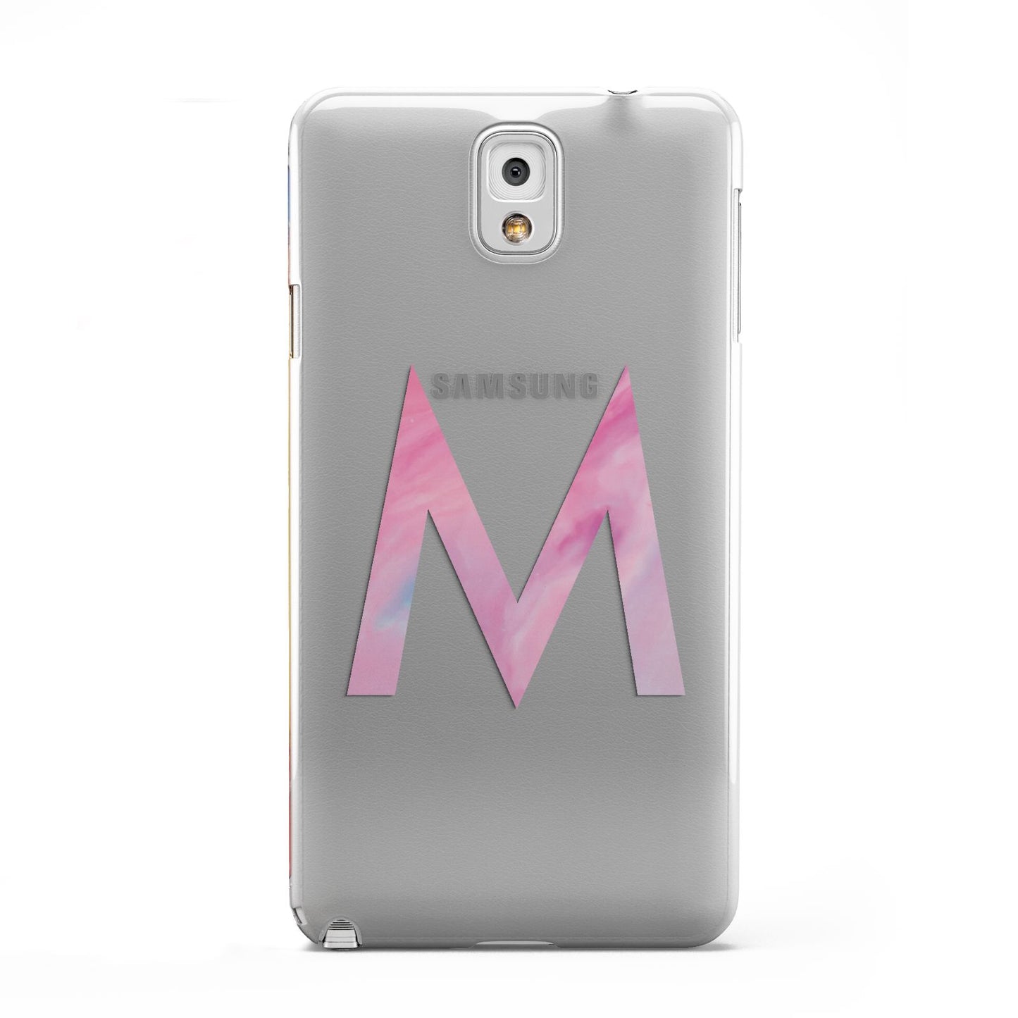 Personalised Unicorn Marble Initial Clear Custom Samsung Galaxy Note 3 Case
