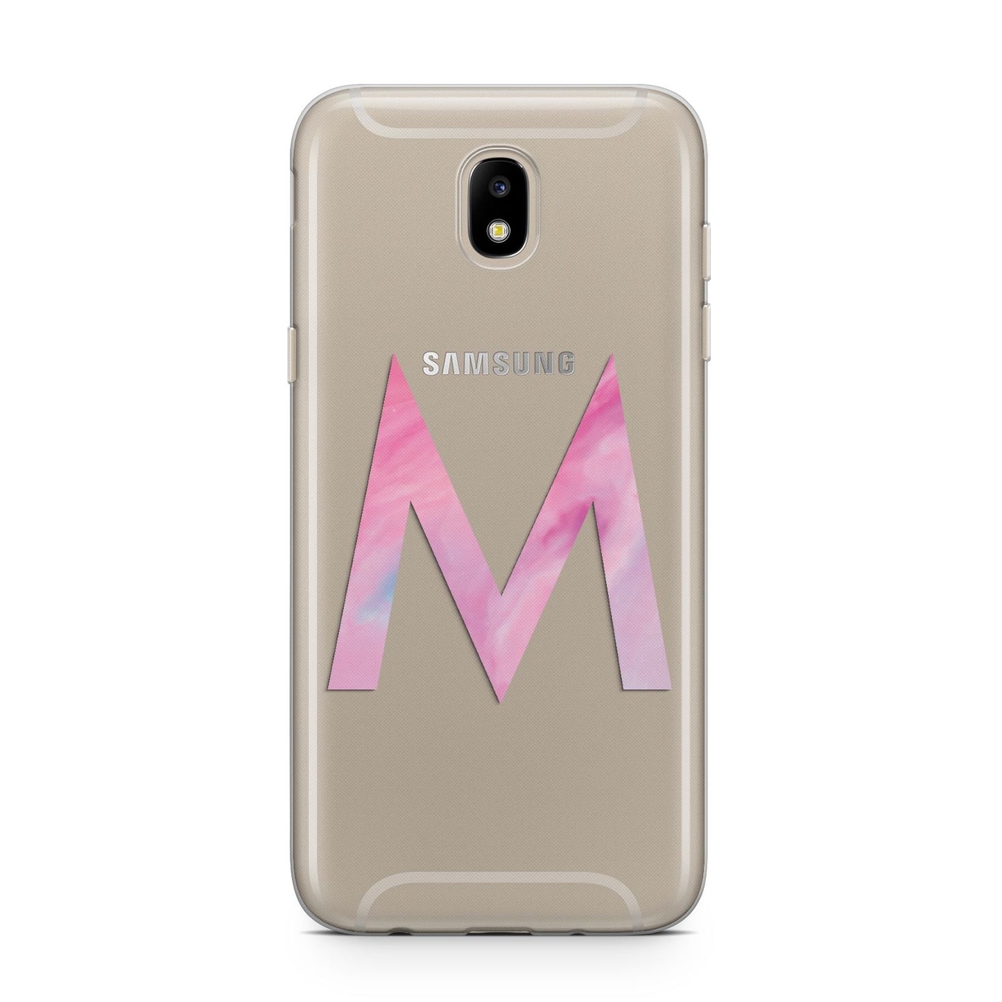 Personalised Unicorn Marble Initial Clear Custom Samsung J5 2017 Case