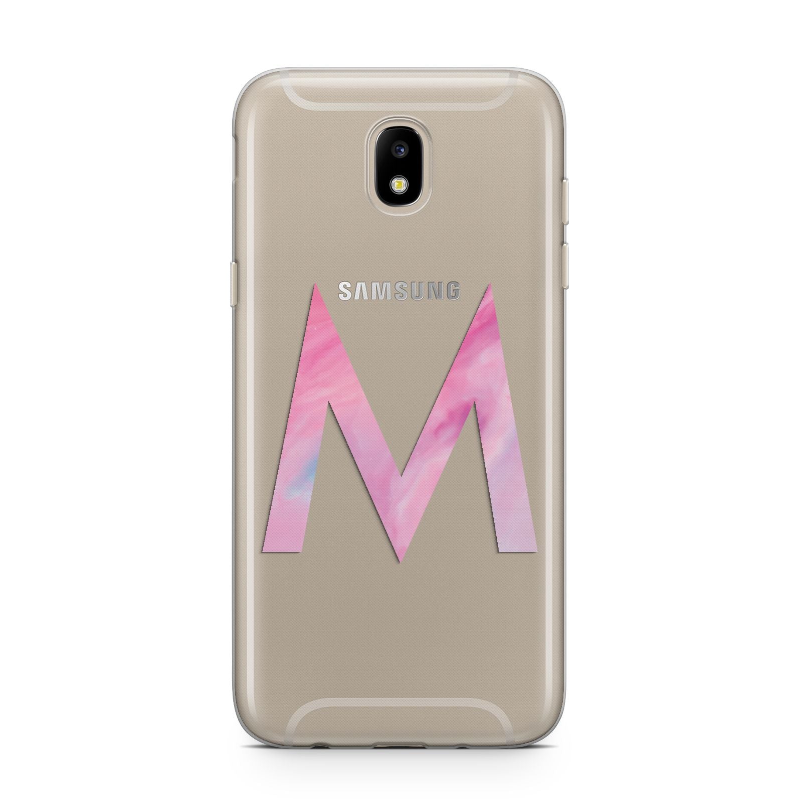 Personalised Unicorn Marble Initial Clear Custom Samsung J5 2017 Case