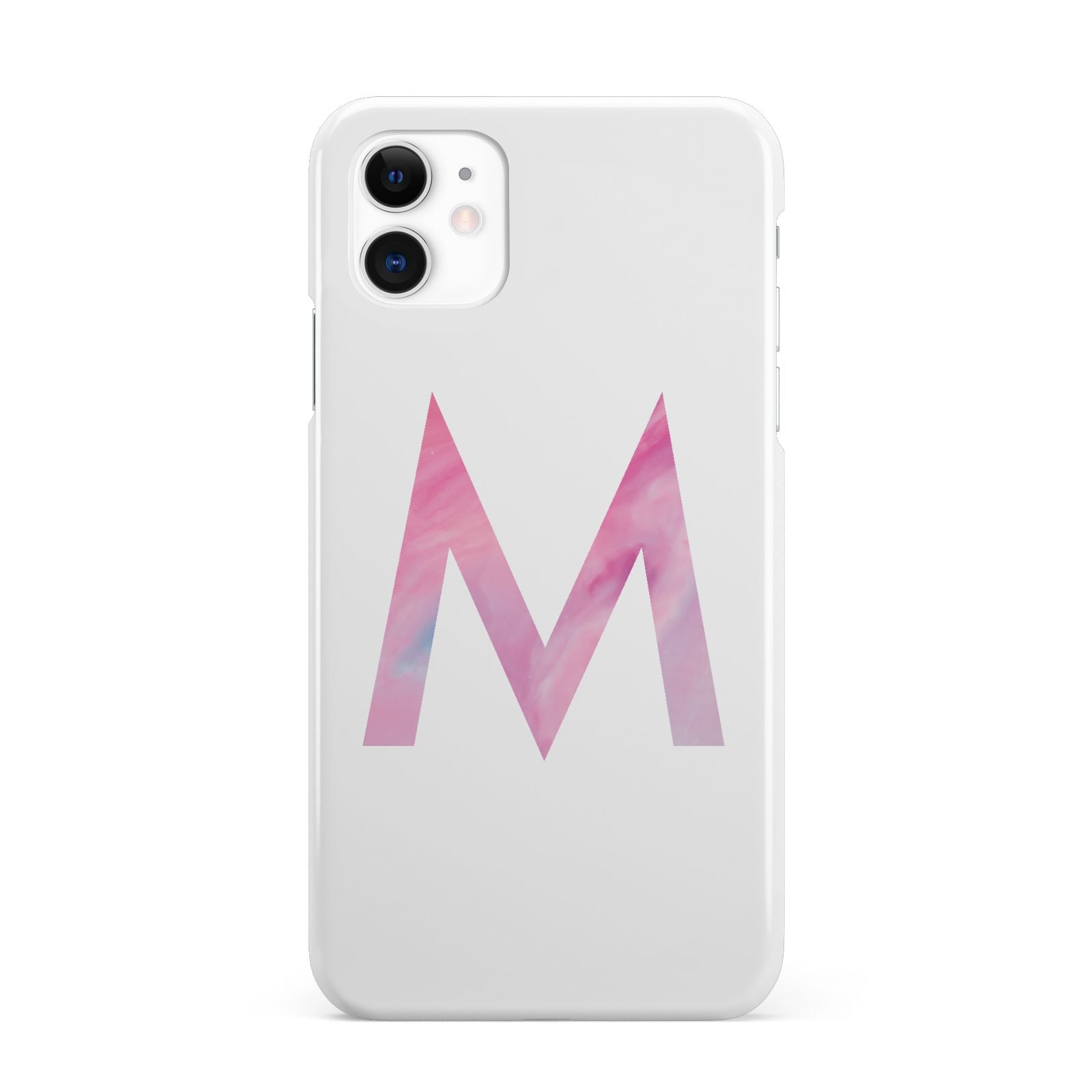Personalised Unicorn Marble Initial Clear Custom iPhone 11 3D Snap Case