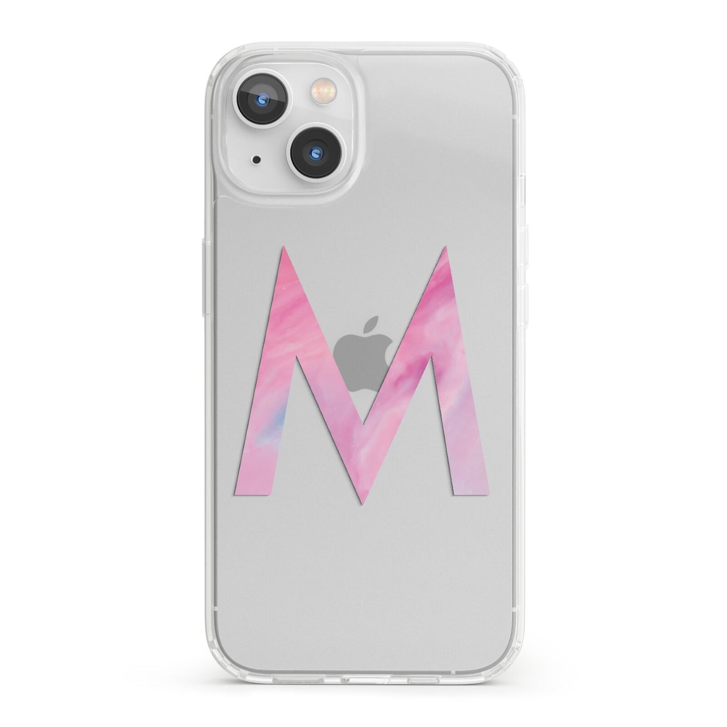 Personalised Unicorn Marble Initial Clear Custom iPhone 13 Clear Bumper Case