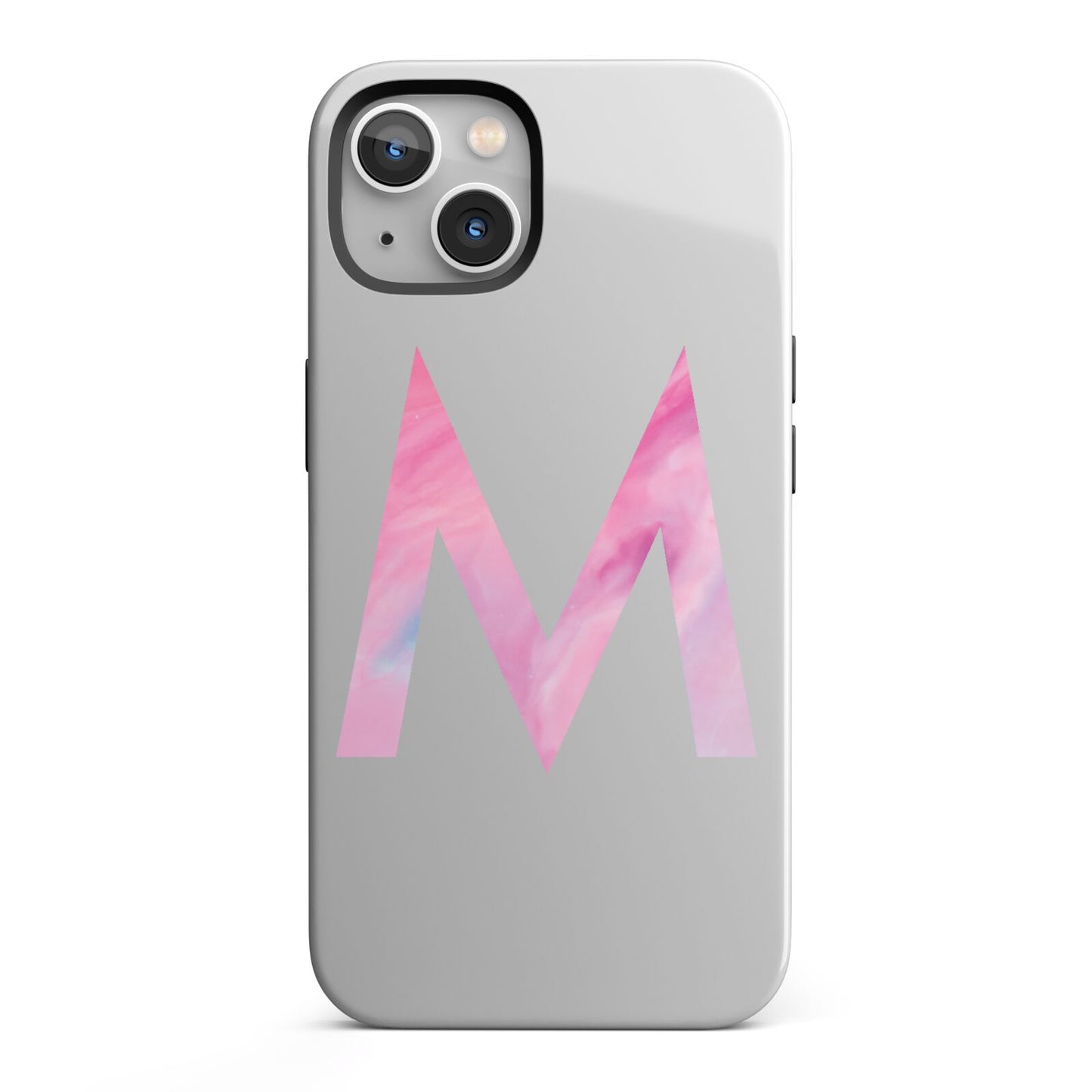 Personalised Unicorn Marble Initial Clear Custom iPhone 13 Full Wrap 3D Tough Case