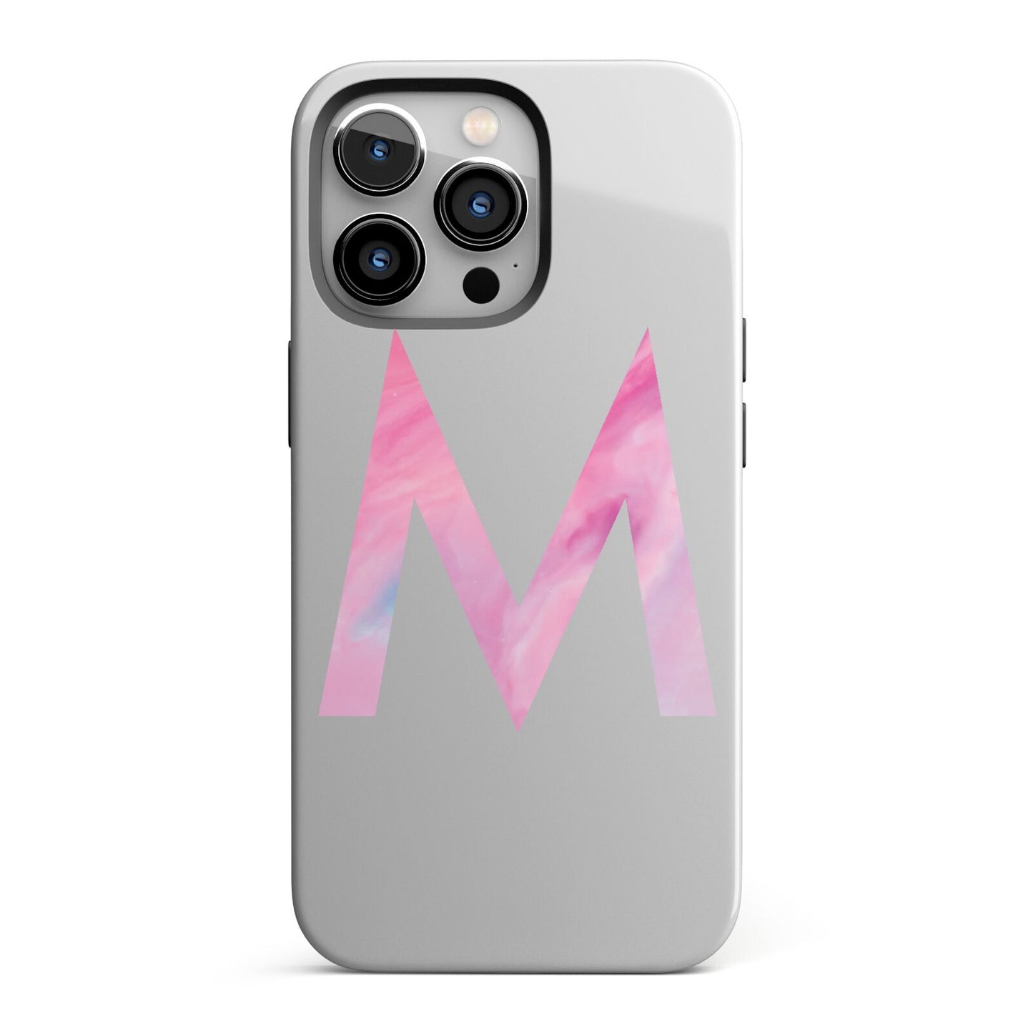 Personalised Unicorn Marble Initial Clear Custom iPhone 13 Pro Full Wrap 3D Tough Case