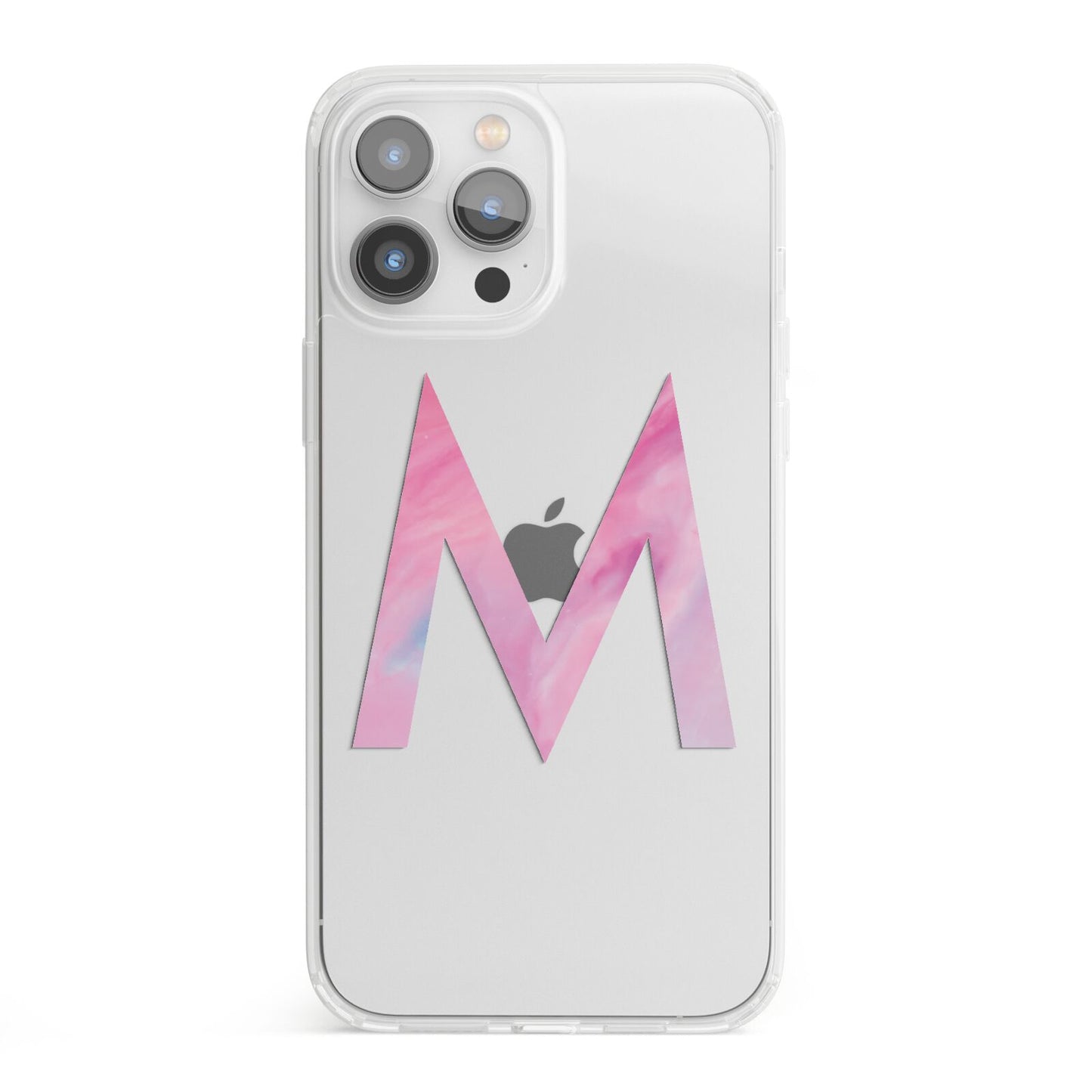 Personalised Unicorn Marble Initial Clear Custom iPhone 13 Pro Max Clear Bumper Case