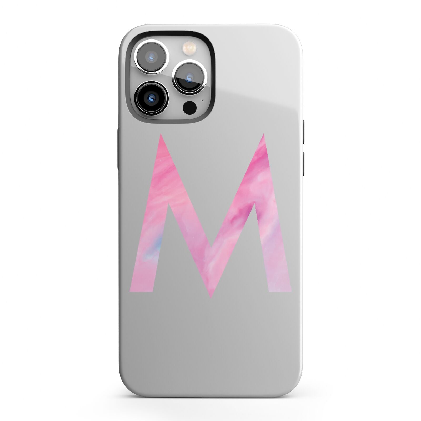 Personalised Unicorn Marble Initial Clear Custom iPhone 13 Pro Max Full Wrap 3D Tough Case