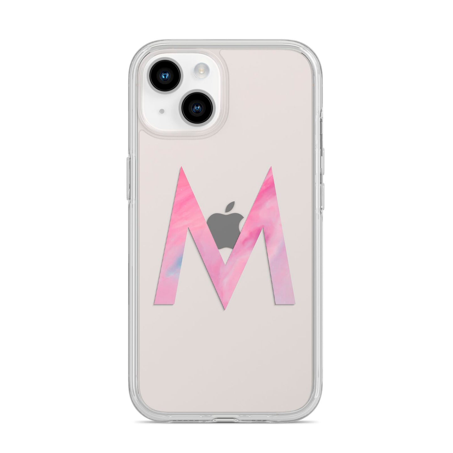 Personalised Unicorn Marble Initial Clear Custom iPhone 14 Clear Tough Case Starlight