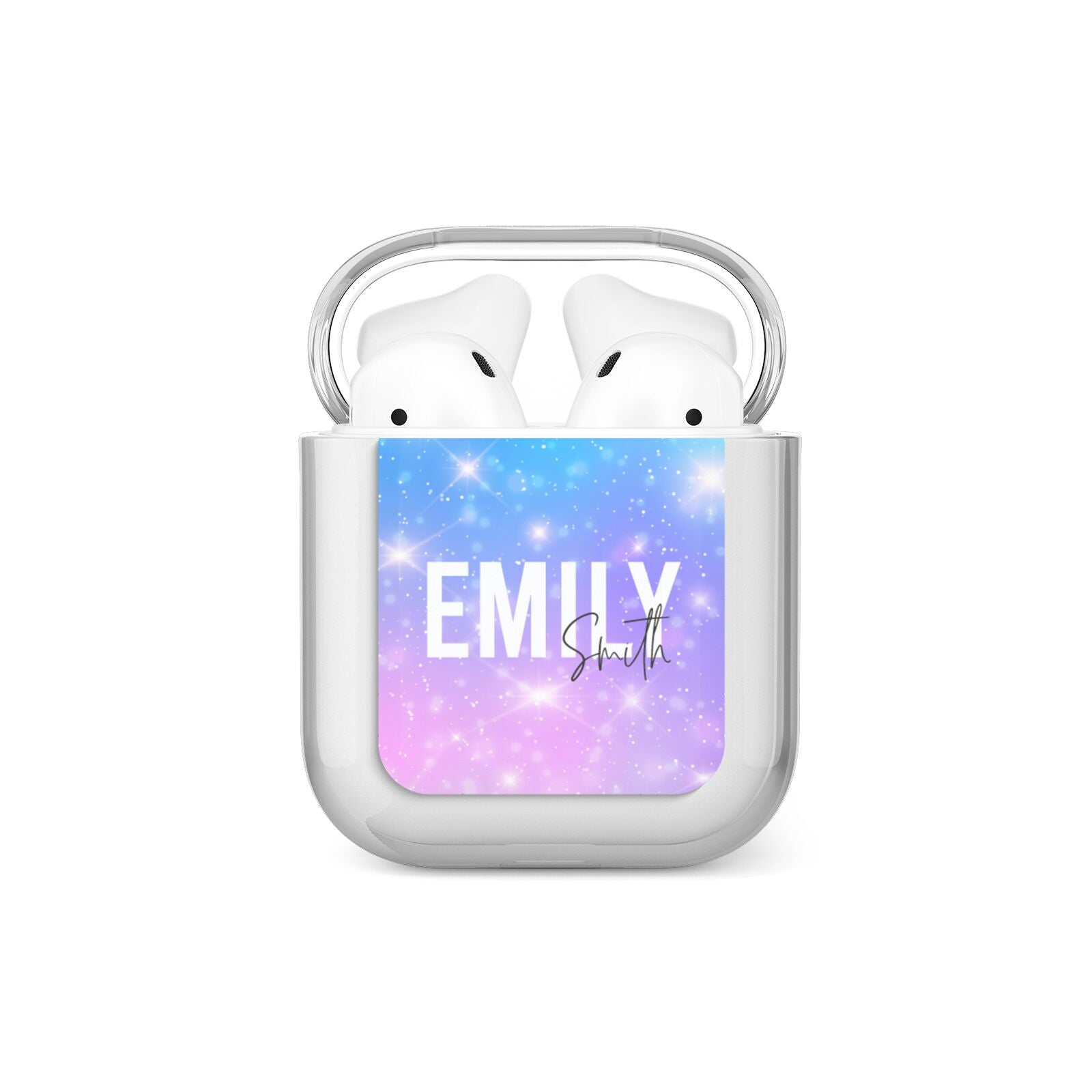 Personalised Unicorn Marble Name AirPods Case