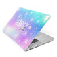 Personalised Unicorn Marble Name Apple MacBook Case Side View