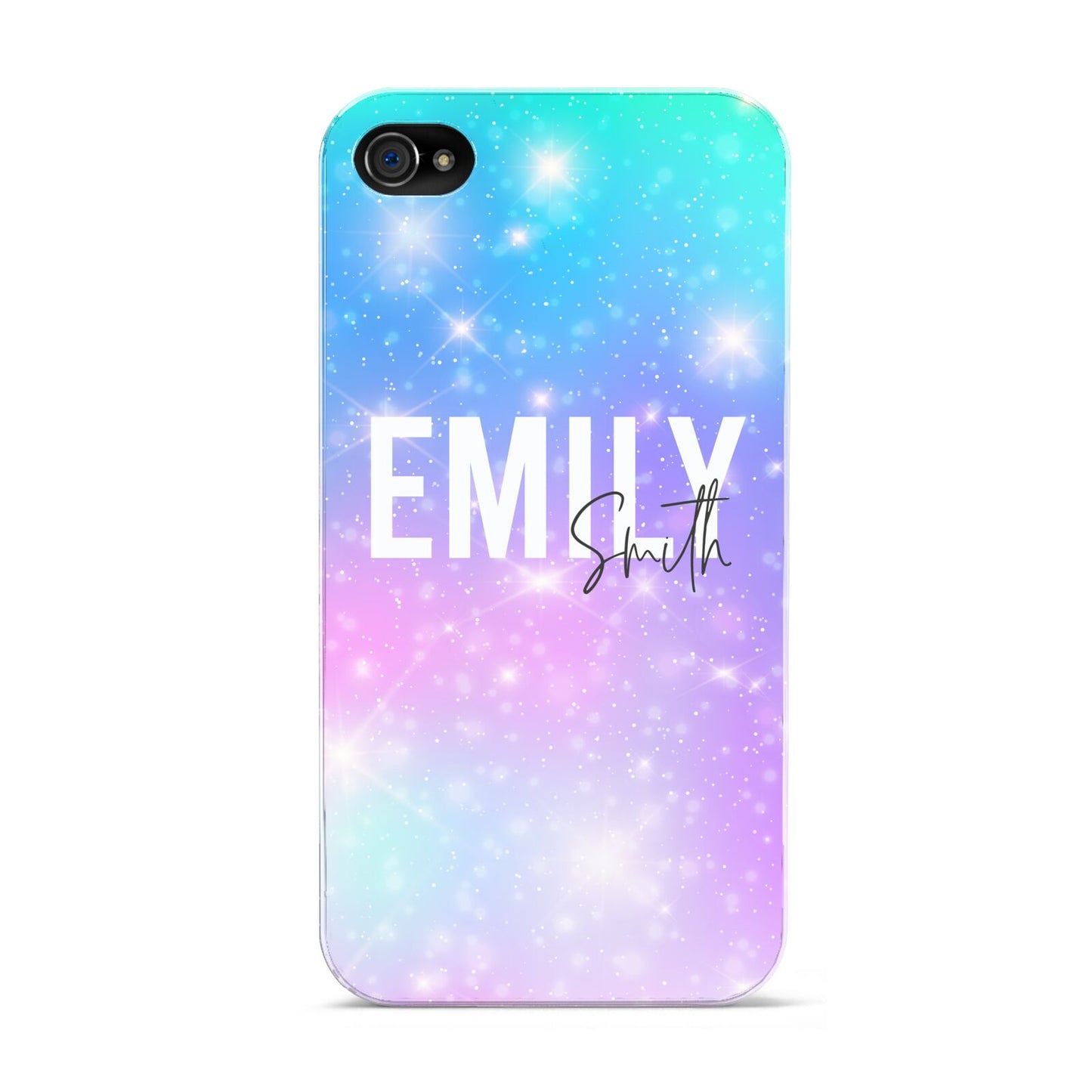 Personalised Unicorn Marble Name Apple iPhone 4s Case