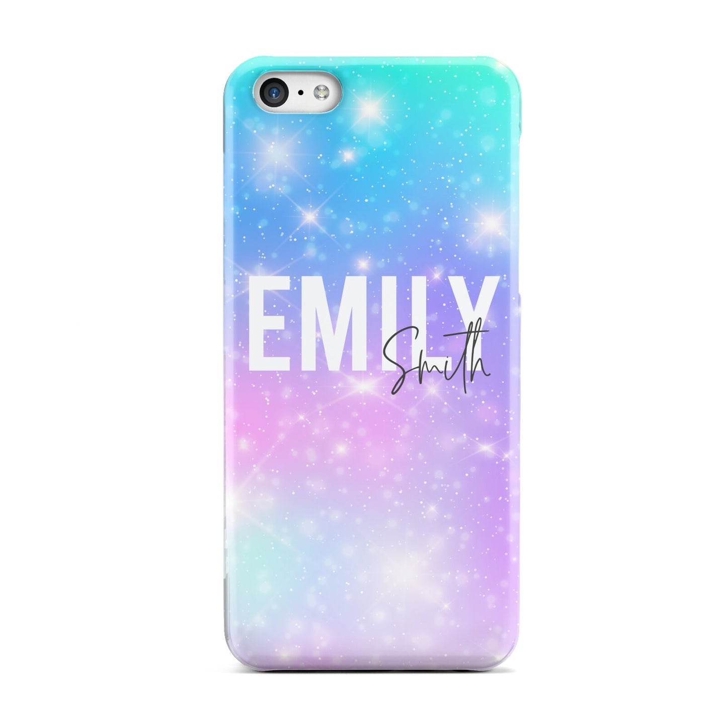 Personalised Unicorn Marble Name Apple iPhone 5c Case