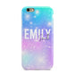 Personalised Unicorn Marble Name Apple iPhone 6 3D Tough Case