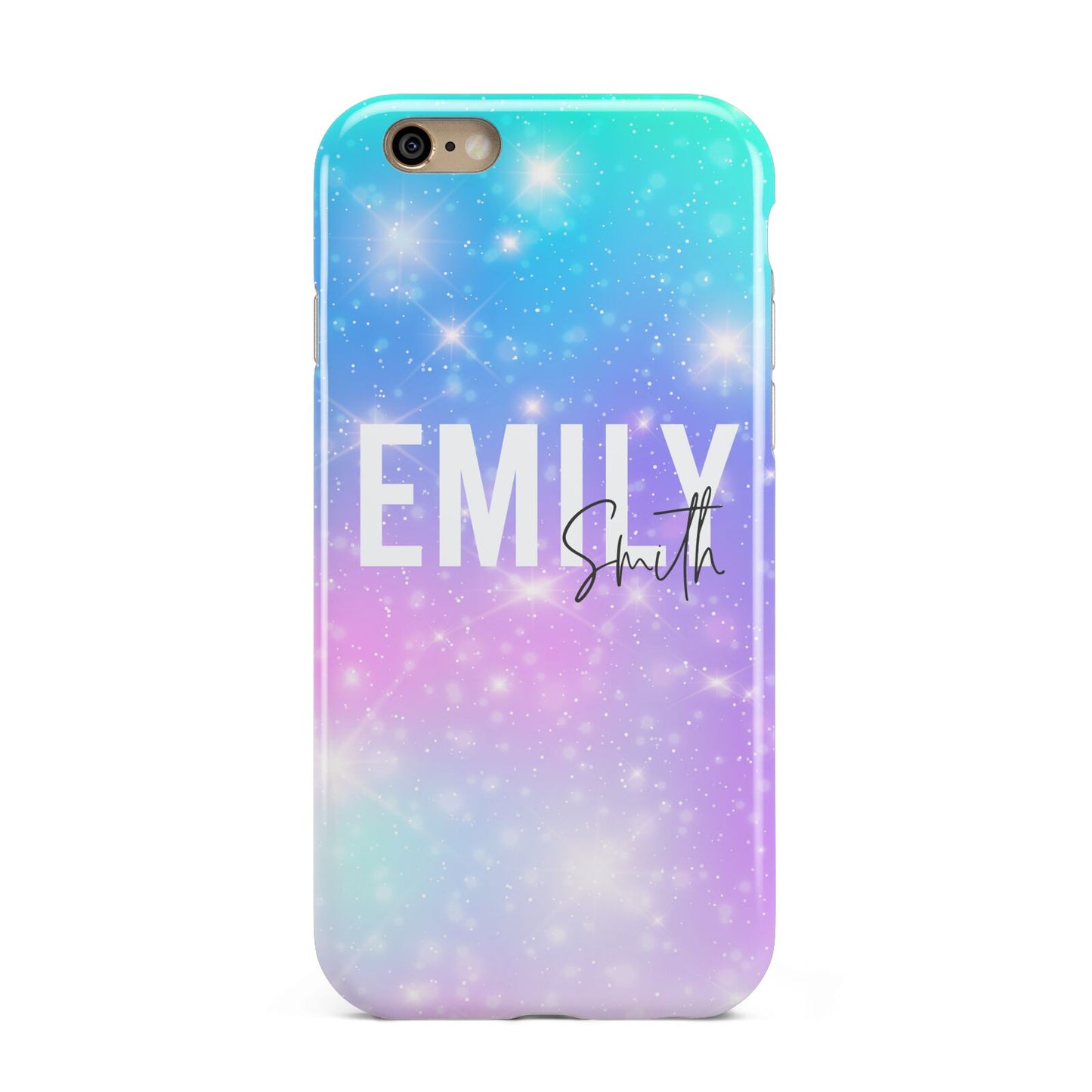 Personalised Unicorn Marble Name Apple iPhone 6 3D Tough Case