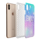 Personalised Unicorn Marble Name Apple iPhone Xs Max 3D Tough Case Expanded View