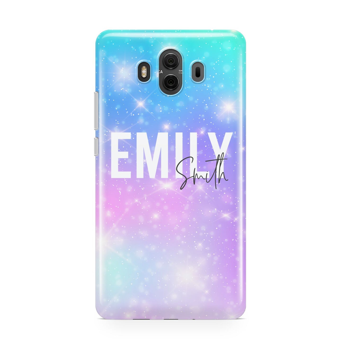 Personalised Unicorn Marble Name Huawei Mate 10 Protective Phone Case