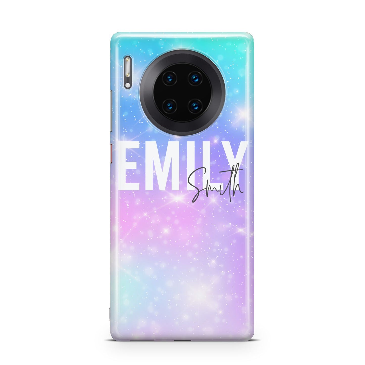 Personalised Unicorn Marble Name Huawei Mate 30 Pro Phone Case