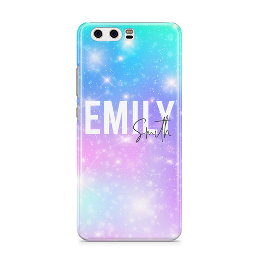 Personalised Unicorn Marble Name Huawei P10 Phone Case