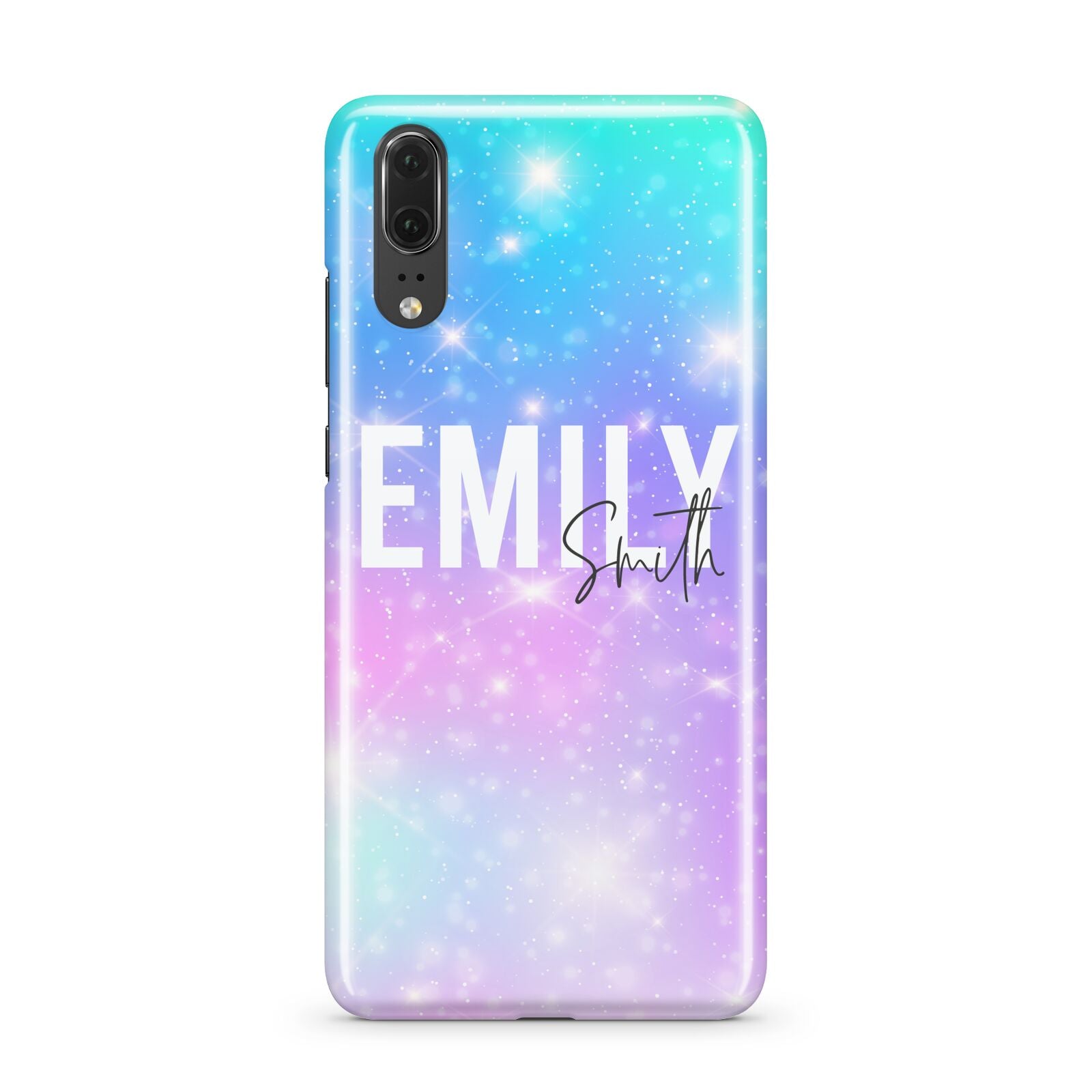 Personalised Unicorn Marble Name Huawei P20 Phone Case
