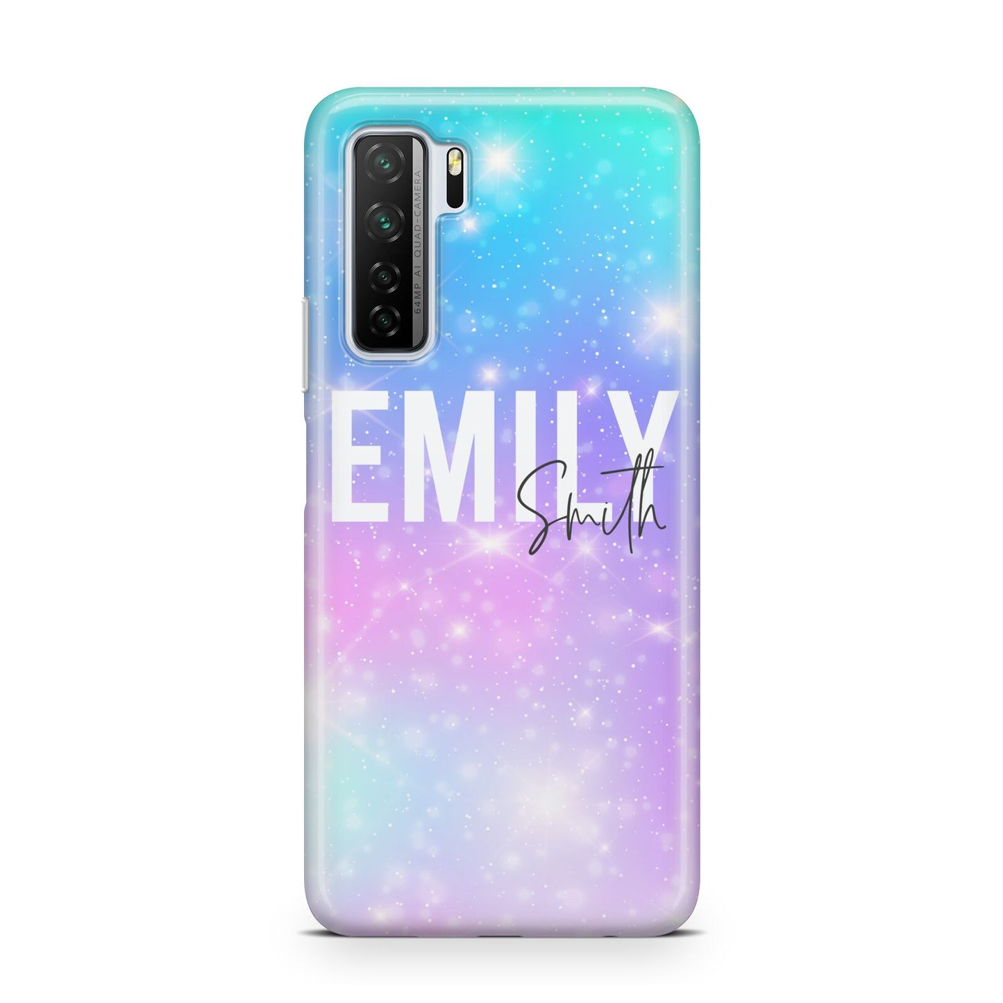 Personalised Unicorn Marble Name Huawei P40 Lite 5G Phone Case