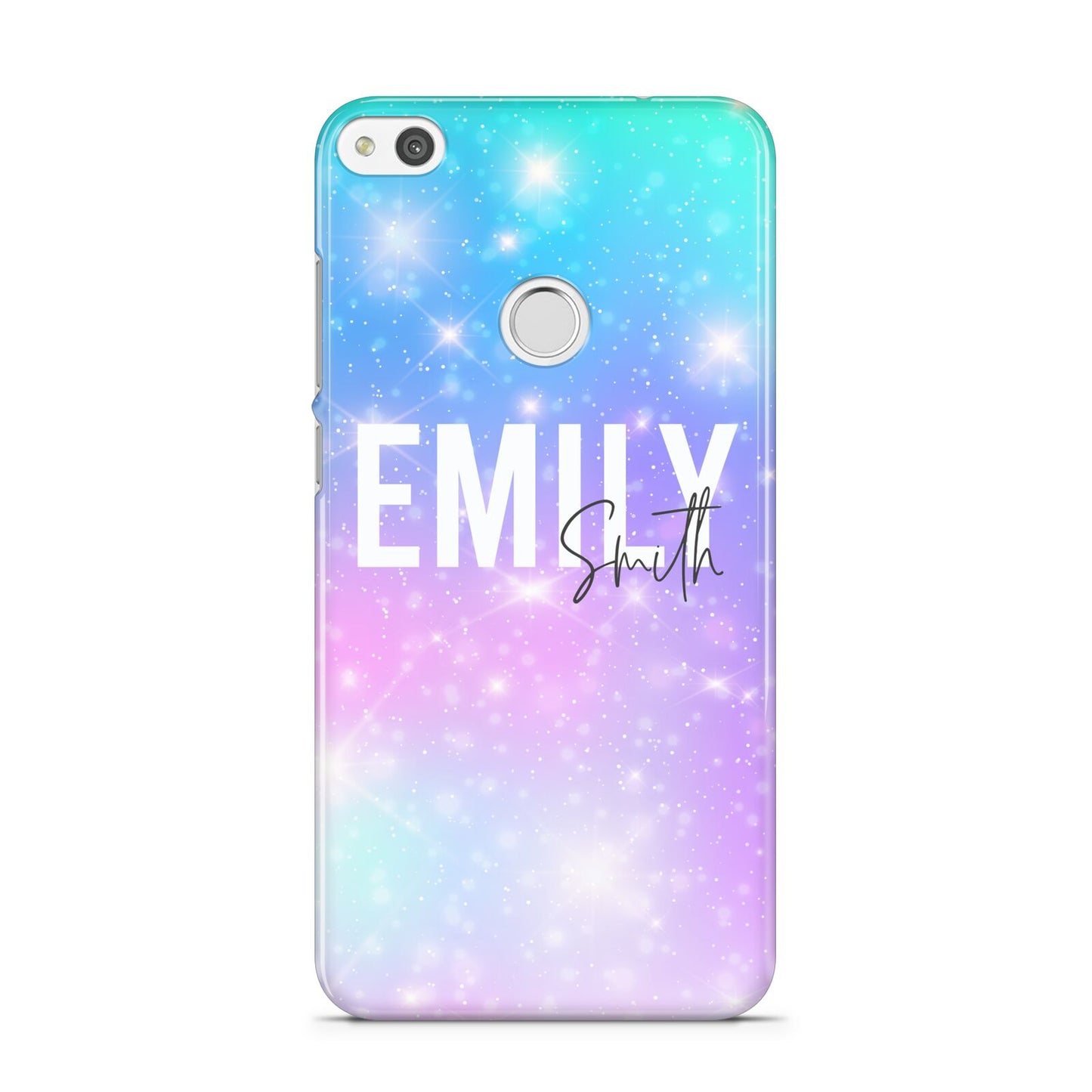 Personalised Unicorn Marble Name Huawei P8 Lite Case
