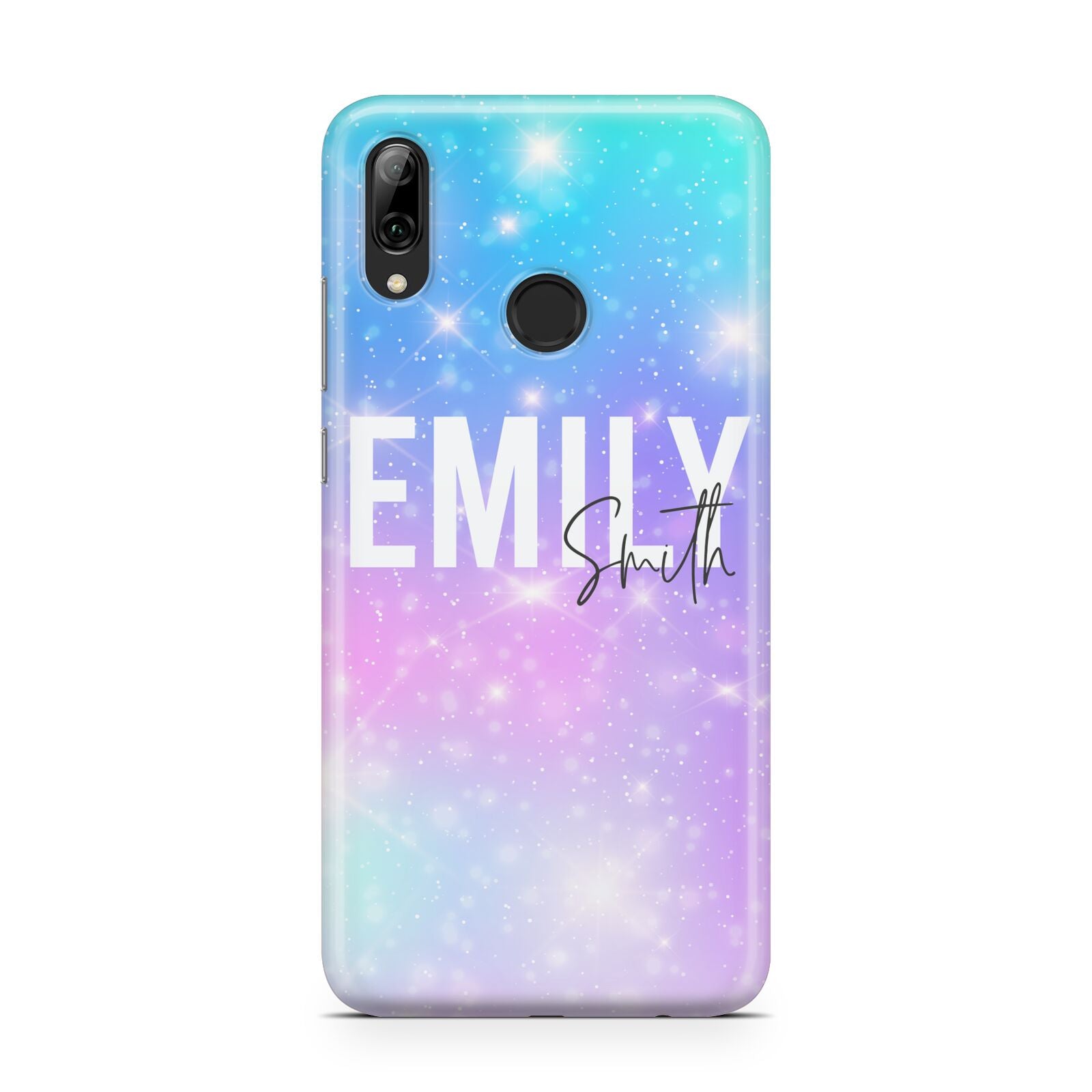Personalised Unicorn Marble Name Huawei Y7 2019