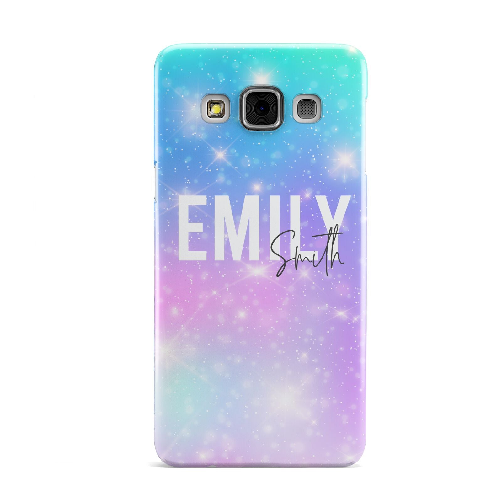 Personalised Unicorn Marble Name Samsung Galaxy A3 Case