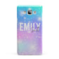 Personalised Unicorn Marble Name Samsung Galaxy A7 2015 Case