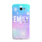 Personalised Unicorn Marble Name Samsung Galaxy A7 2017 Case