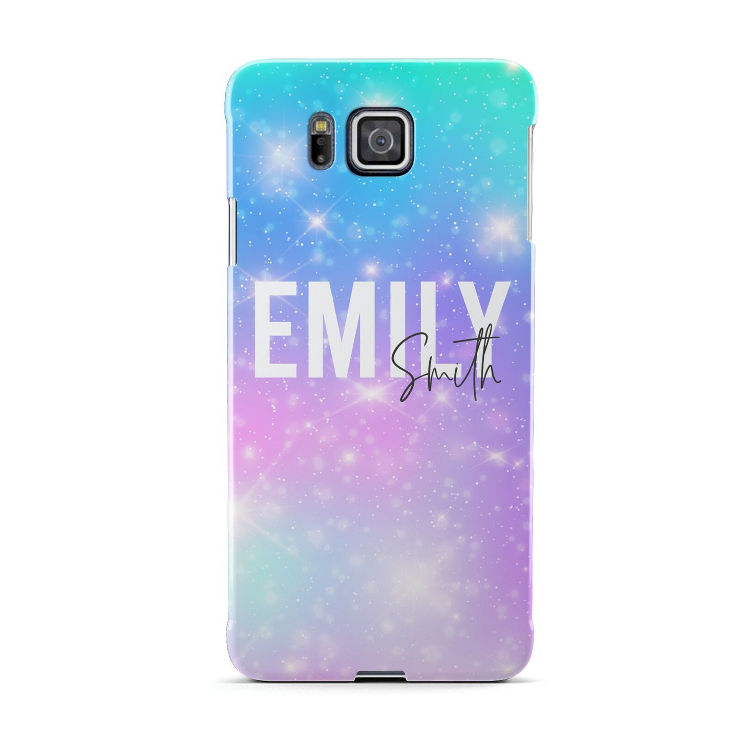 Personalised Unicorn Marble Name Samsung Galaxy Alpha Case