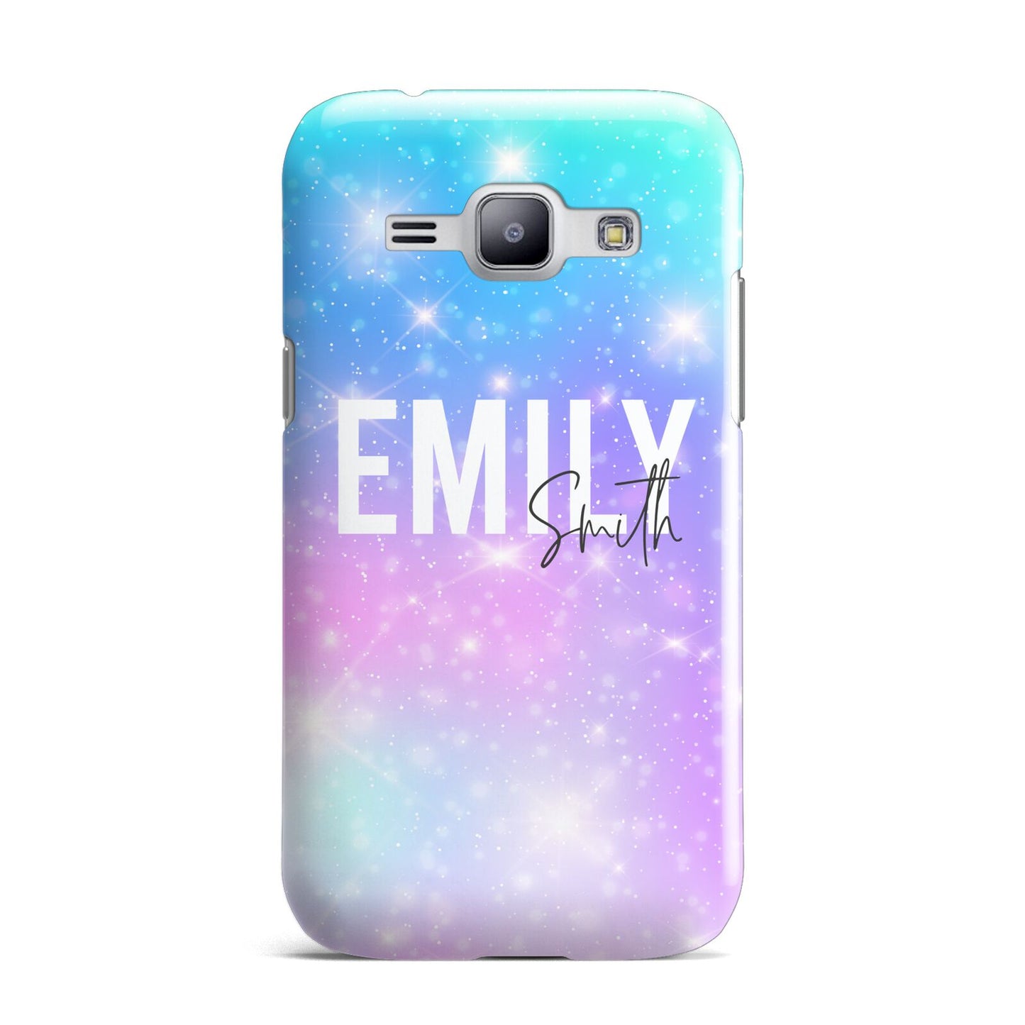 Personalised Unicorn Marble Name Samsung Galaxy J1 2015 Case