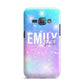 Personalised Unicorn Marble Name Samsung Galaxy J1 2016 Case