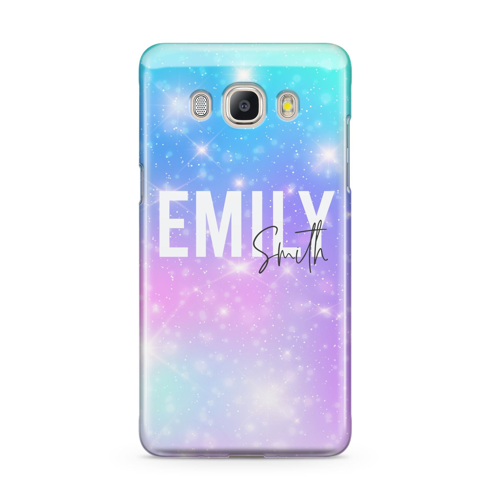 Personalised Unicorn Marble Name Samsung Galaxy J5 2016 Case