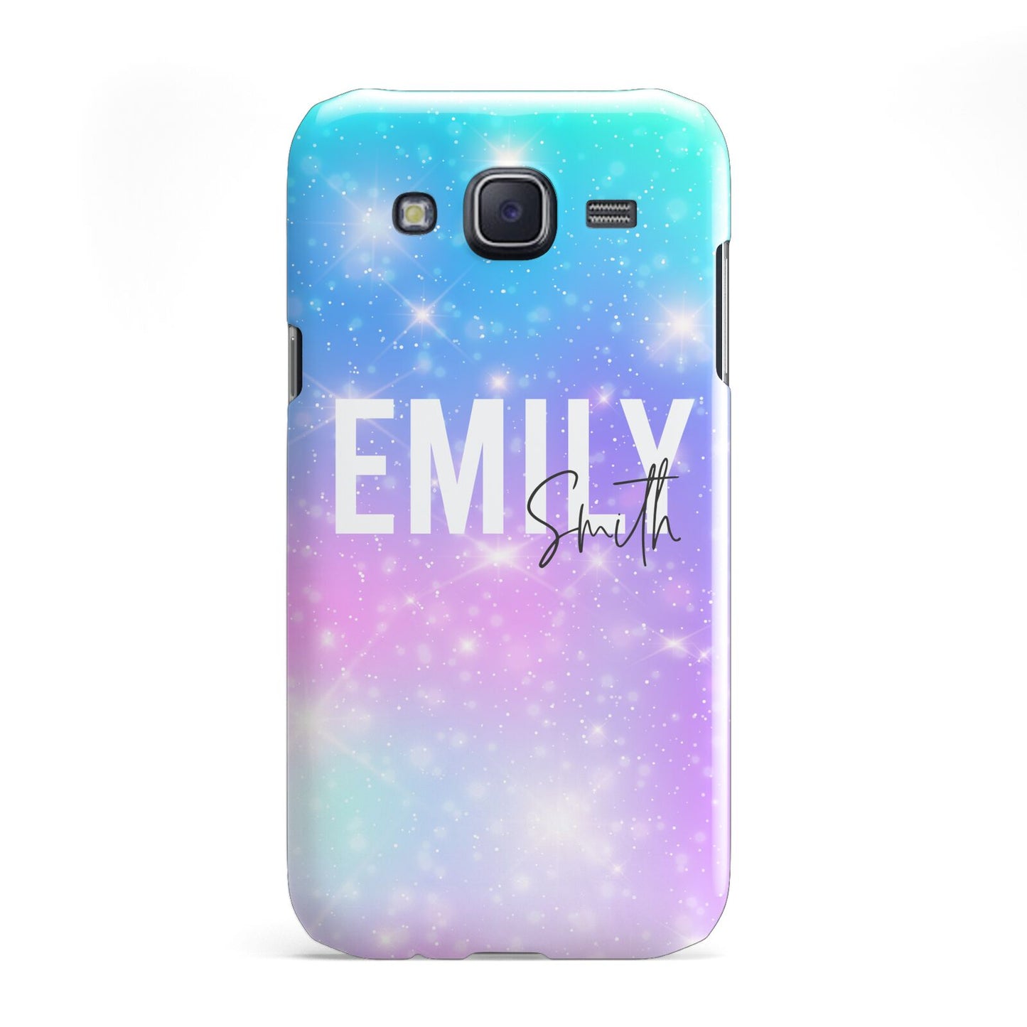 Personalised Unicorn Marble Name Samsung Galaxy J5 Case