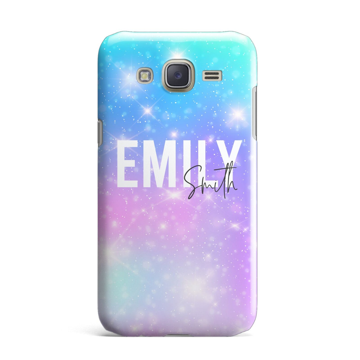 Personalised Unicorn Marble Name Samsung Galaxy J7 Case