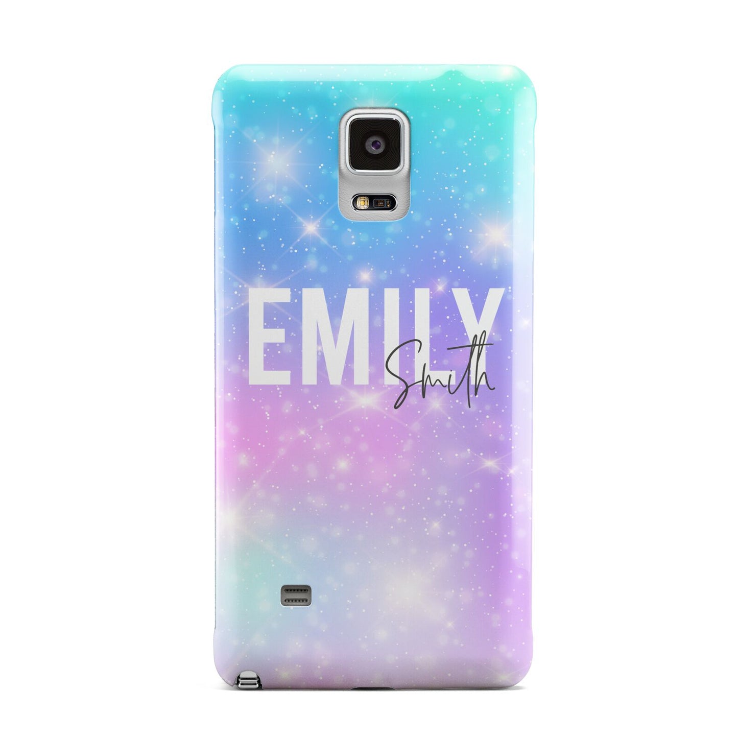 Personalised Unicorn Marble Name Samsung Galaxy Note 4 Case